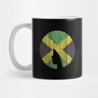 Afro Hair Woman with Jamaican, Black History Mug